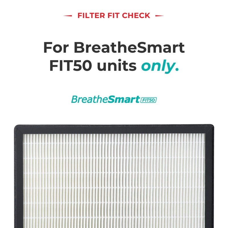 Alen Air Filter FF50-Pure Replacement H13 True HEPA Filter for BreatheSmart FIT50 Air Purifier - Captures Allergens, Dust, & Mold (1 Filter) - Image 2
